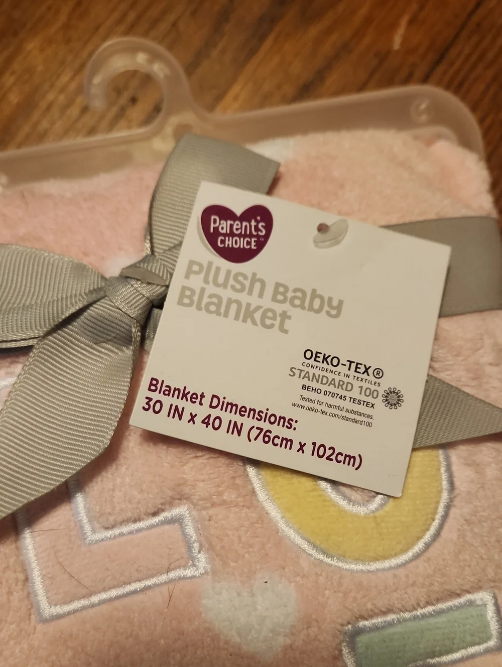 Parents Choice Pink Baby Blanket NWT